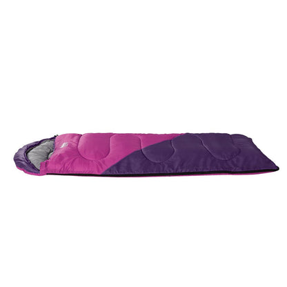 Pink Weisshorn Kids Sleeping Bag, 172cm, ideal for camping and hiking with thermal insulation.