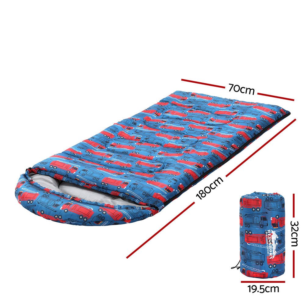 Weisshorn Kids Sleeping Bag | 180cm, Thermal, Blue - Ideal for Camping, Hiking, Home Slumber.