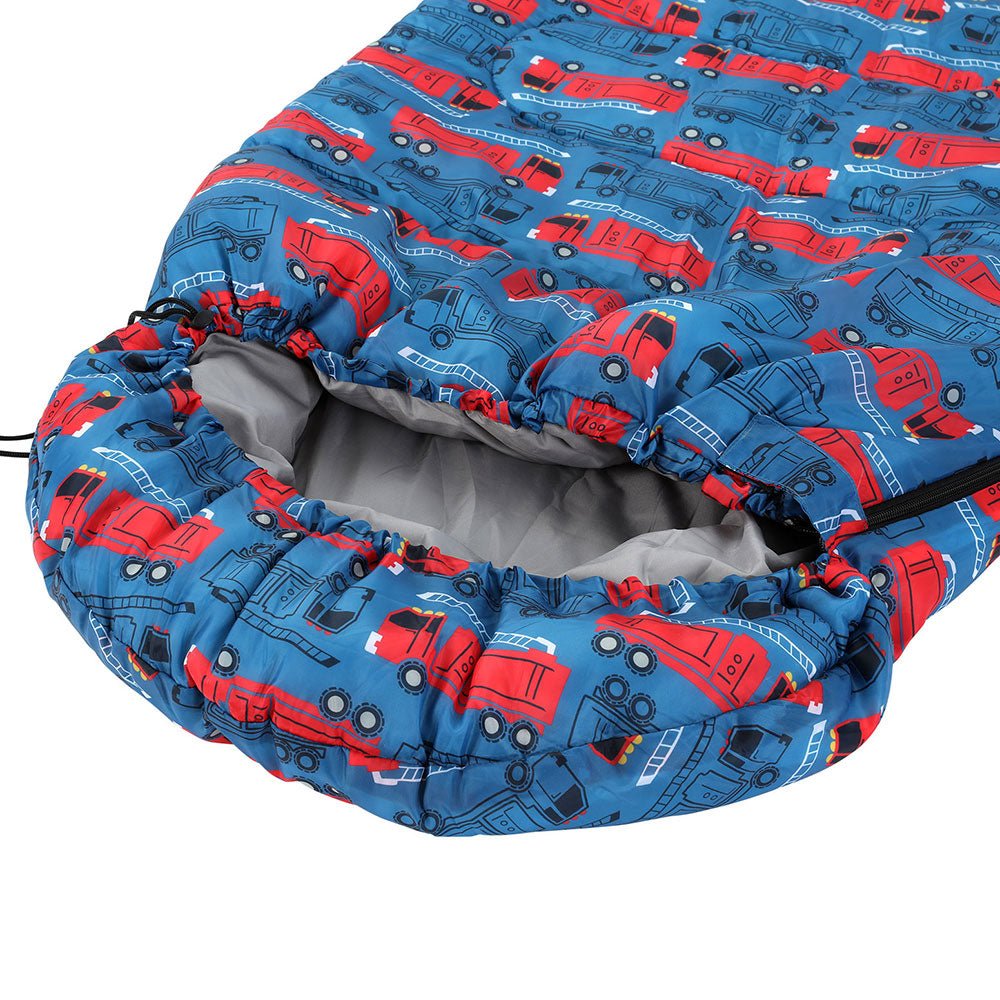 Weisshorn Kids Single Sleeping Bag, 180cm Blue, Ideal for Camping and Hiking, Thermal Comfort