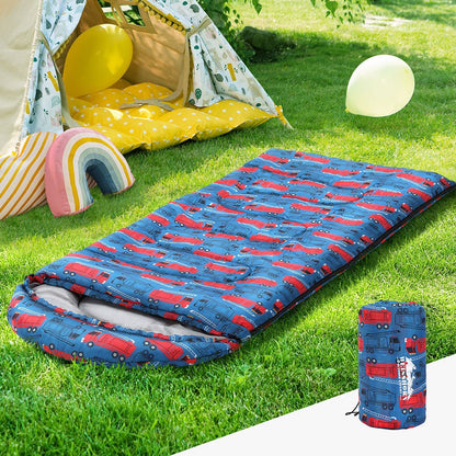 Weisshorn Kids 180cm Blue Sleeping Bag for Camping and Hiking, Thermally Insulated Single Bag