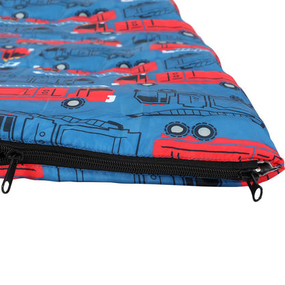 Weisshorn Kids Single Sleeping Bag 180cm Blue, designed for camping and hiking adventures.