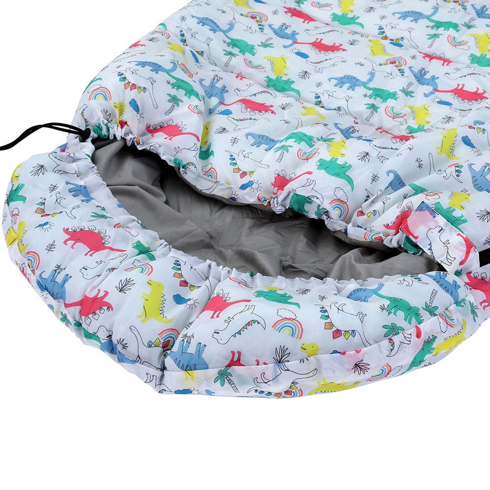 Weisshorn Kids Single Sleeping Bag | 180cm Thermal, White for Camping and Hiking Adventure.