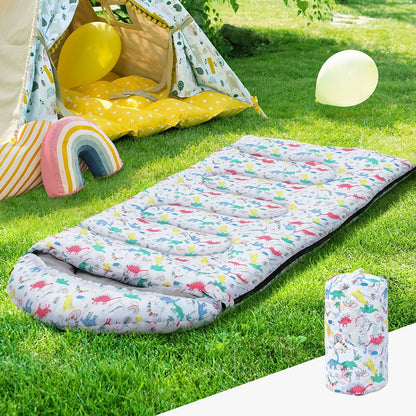 Weisshorn Kids Single Sleeping Bag | 180cm, Thermal, for Camping and Hiking, White High-Quality