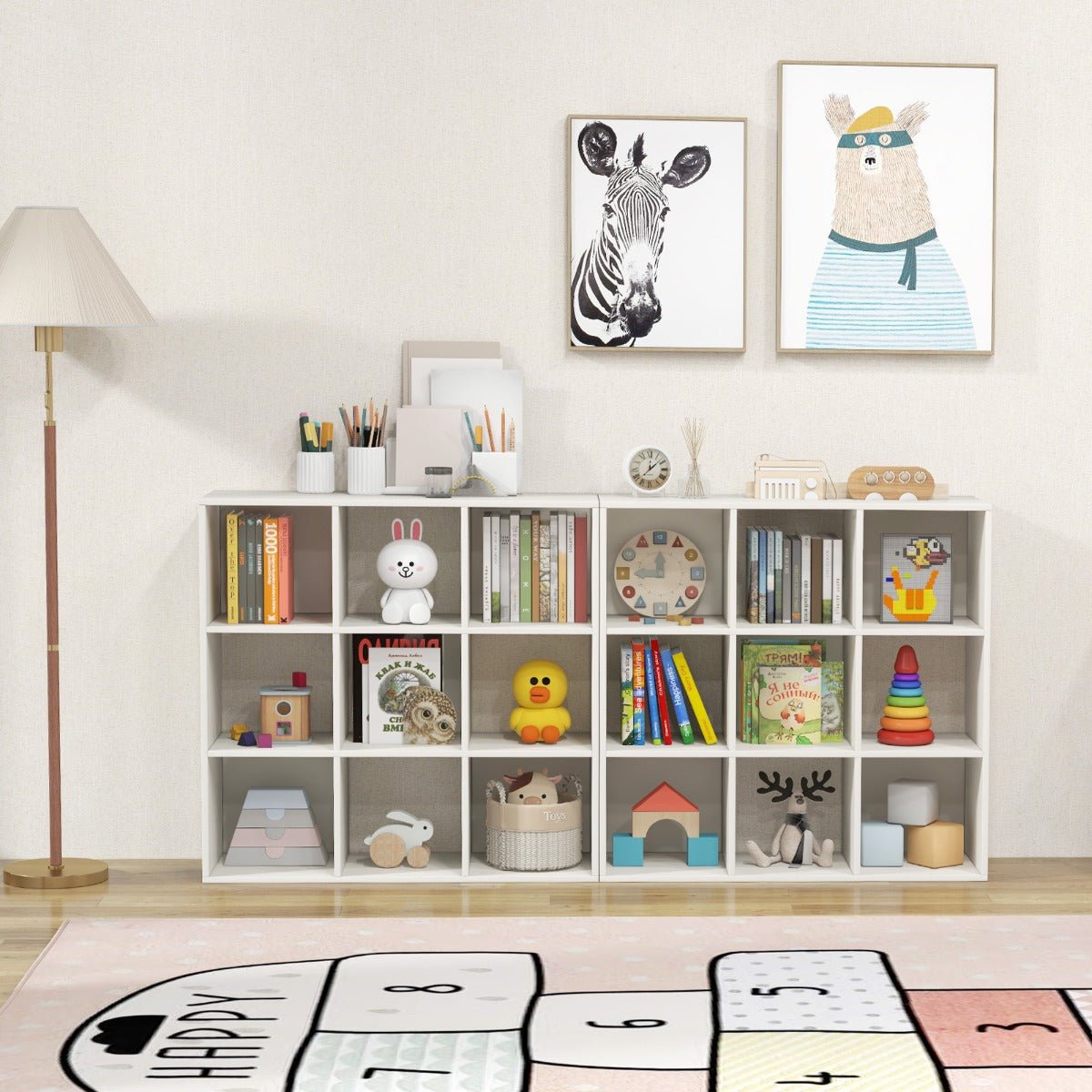 Minimalist White Toy Organizer for Modern Rooms