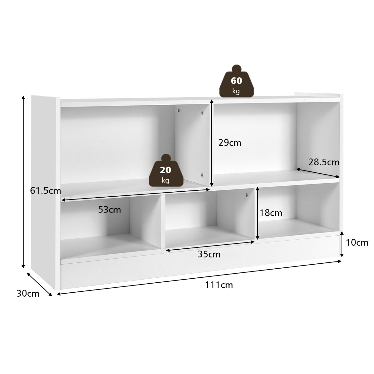 Elegant White Toy Organizer for Modern Playrooms