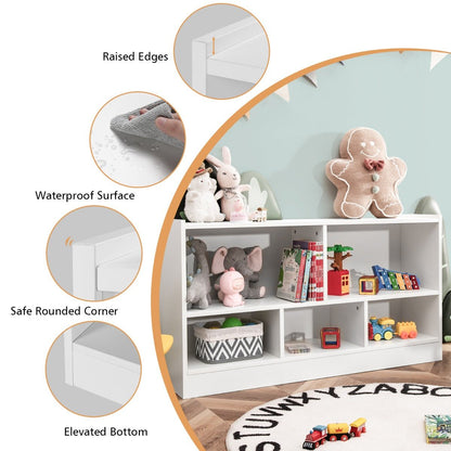 Spacious White Bookshelf for Kids' Treasures