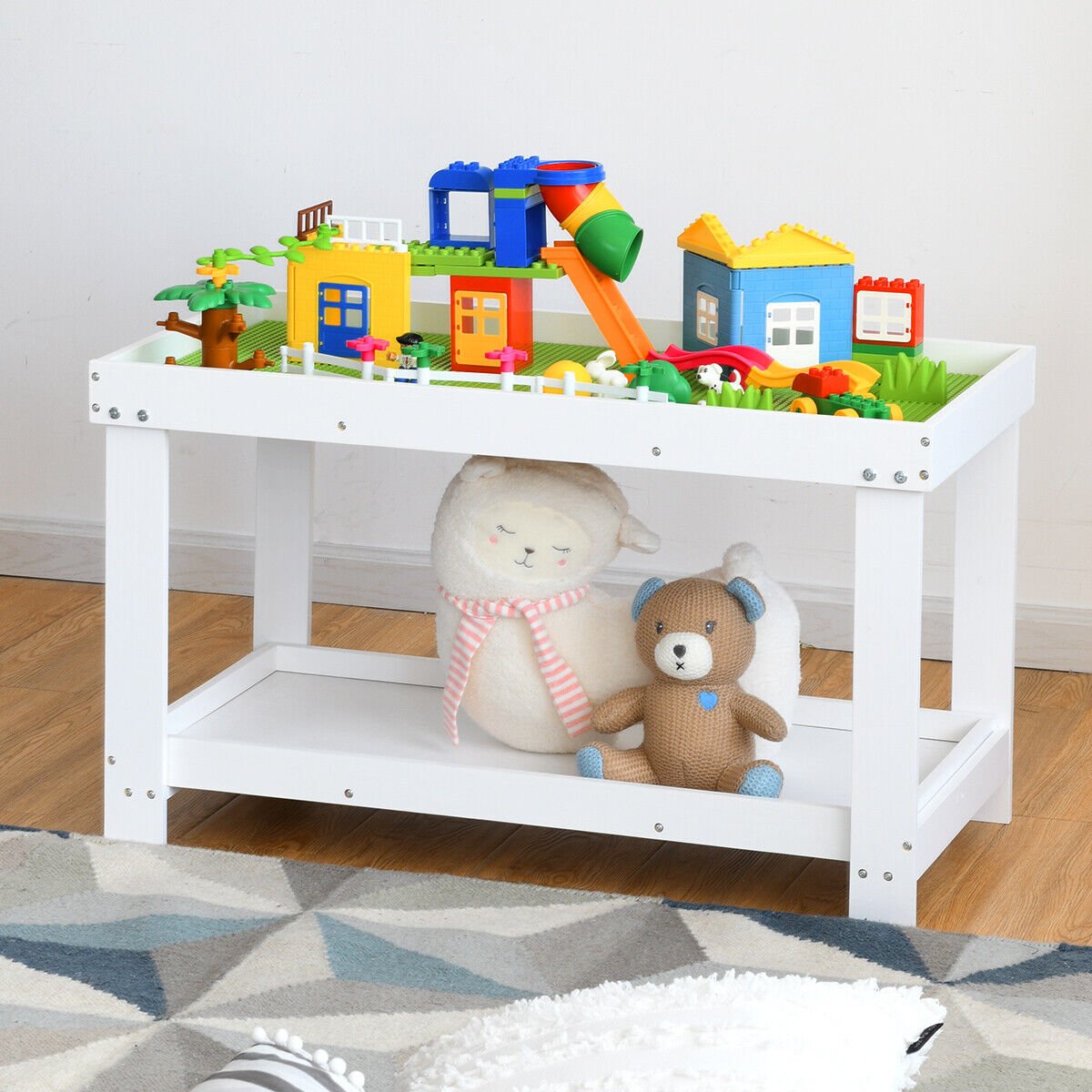 Enhance Playtime with the White Wooden Kids Activity Table - Buy Now!