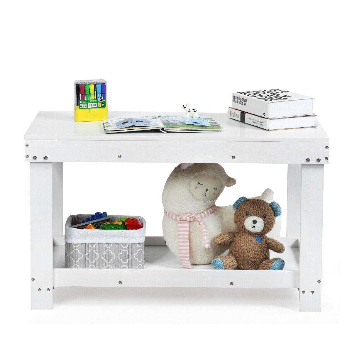 White Wooden Kids Activity Table: Your Child's Perfect Playroom Companion at Kids Mega Mart