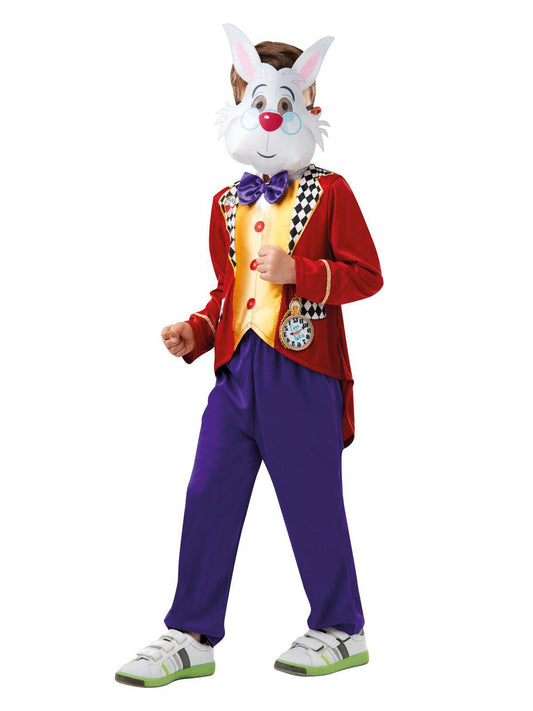 Disney White Rabbit costume for kids Alice in Wonderland playtime at home.