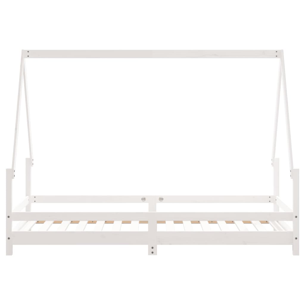 White solid pine kids house bed frame, ideal for creating a whimsical sleep sanctuary.