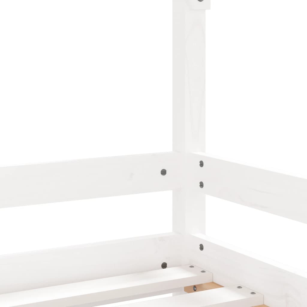 White Solid Pine Kids House Bed Frame - Cozy and playful childrens sleep haven.