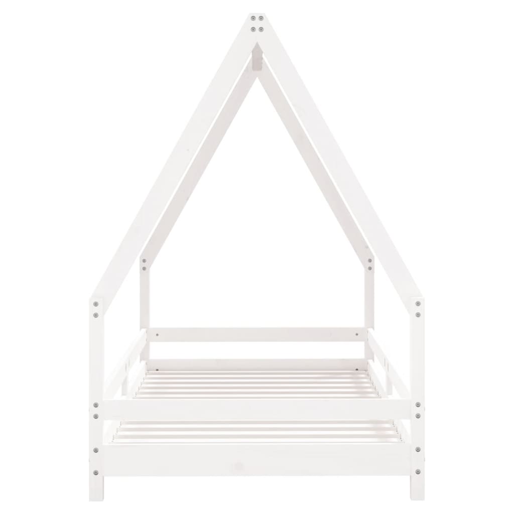 White pine kids house bed frame - cozy sleep haven for playful childrens bedrooms.