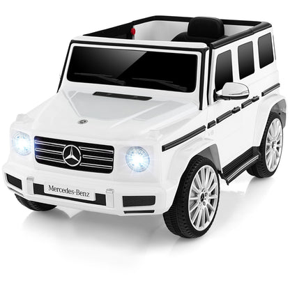 Mercedes-Benz G500 electric ride-on car with remote, perfect for kids imaginative play at home.