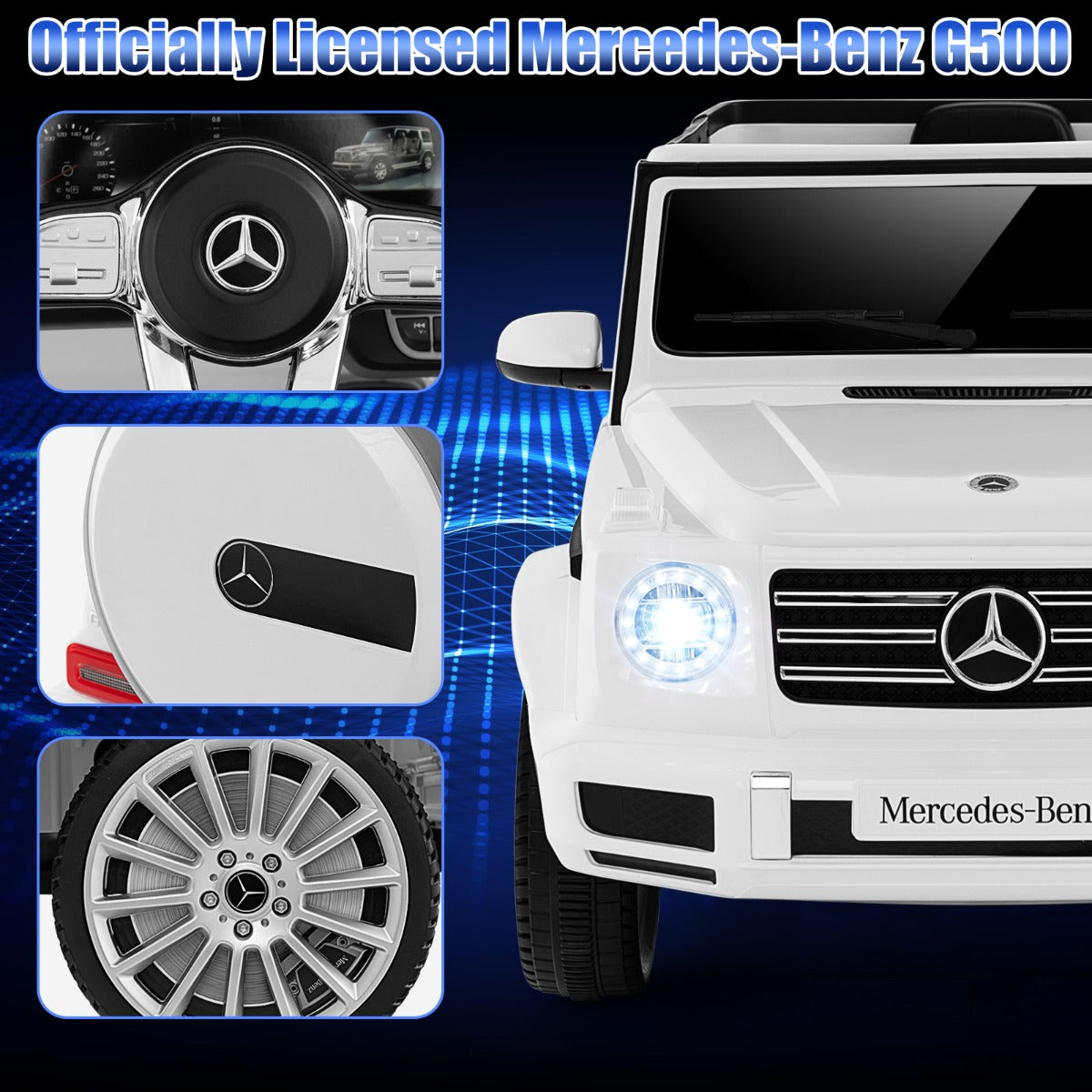 Mercedes-Benz G500 Kids Electric Ride-On Car | Remote-controlled for safe and thrilling home adventures.