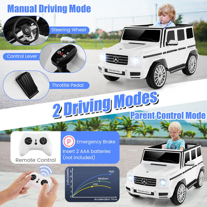 Mercedes-Benz G500 Kids Ride-On Car w/Remote Control for thrilling home adventures.