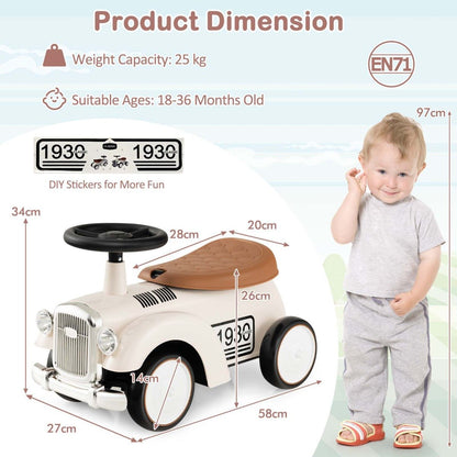 White Wonder: Toddler Retro Ride-On