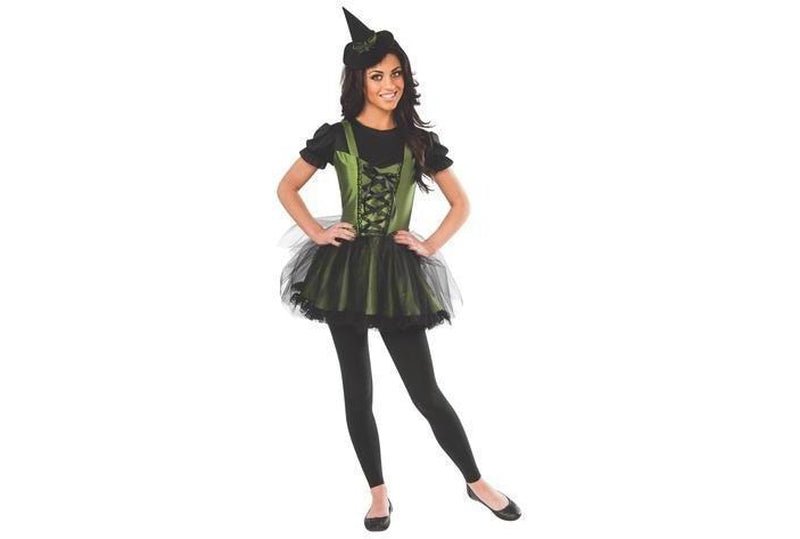 Wicked Witch of the West dress for adults based on Wizard of Oz character.