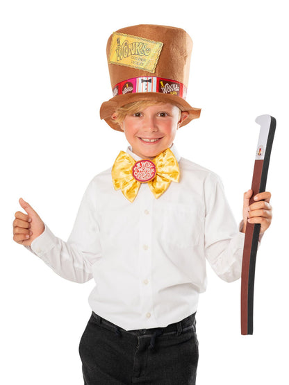 Willy Wonka kids costume set - official licensed accessory ideal for dress-up play.