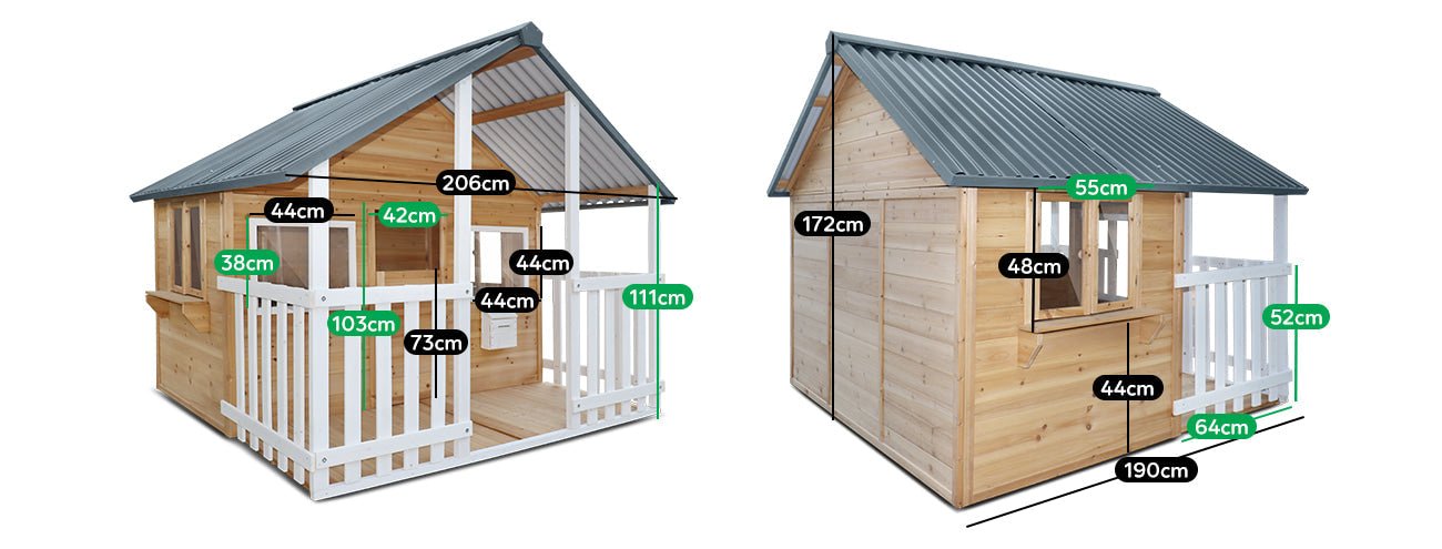 Winchester Wooden Cubby House - Kids Mega Mart