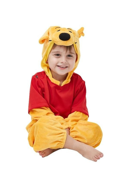 Winnie the Pooh plush costume for kids aged 2-3, perfect for dress-up play at home.