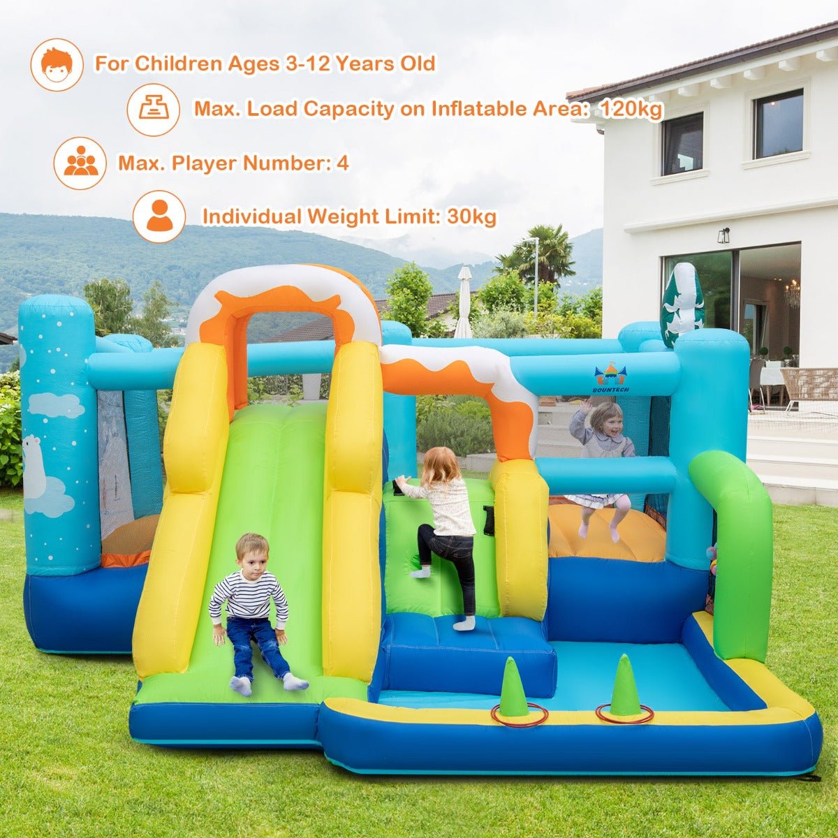 Snowy Adventure Inflatable Play Castle