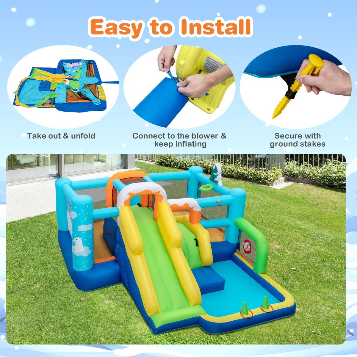 Cool Winter Inflatable Castle for Kids
