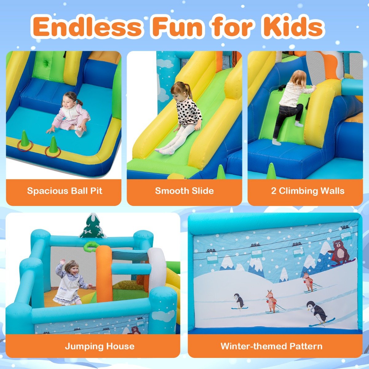 Polar Playground Inflatable with Slide