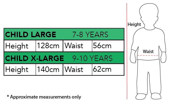 Measurements Harry Potter Hooded Robe & Tie Set for Kids