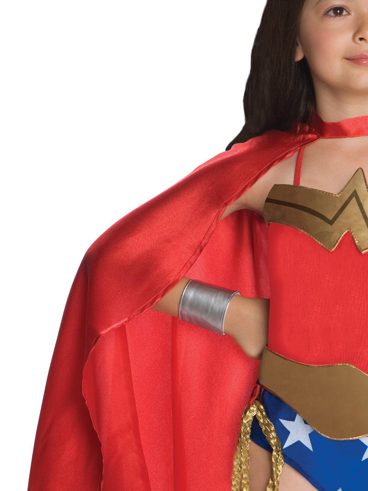 Official Wonder Woman kids costume, perfect for dress-up play, superhero fans, Halloween parties.