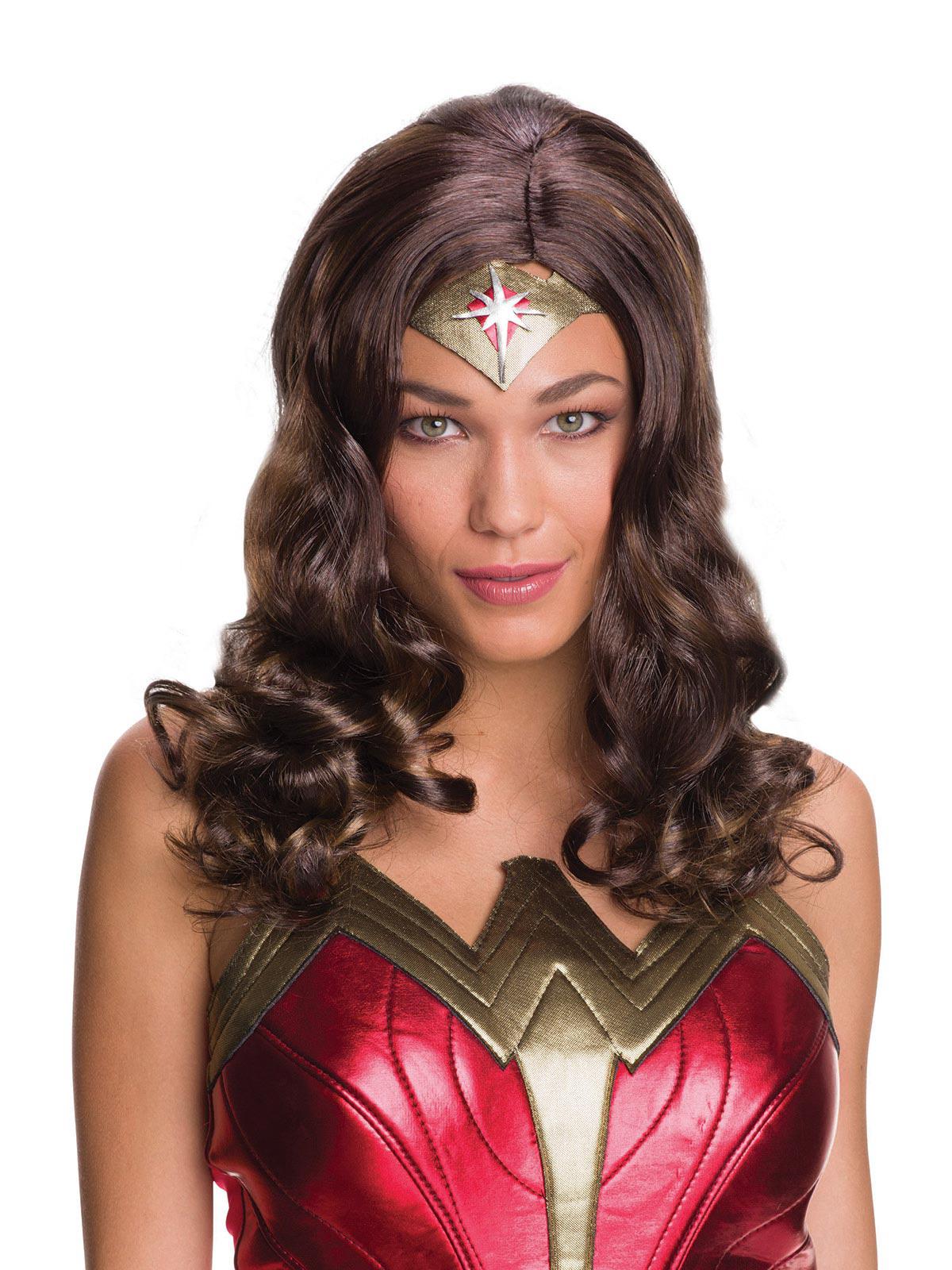 Official DC Comics Wonder Woman wig for adults, perfect for kids imaginative dress-up play.