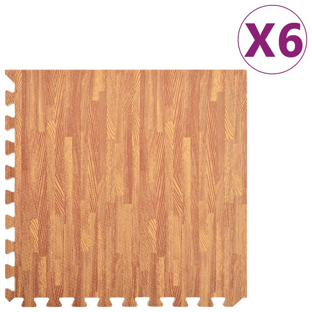 Wood Grain Look EVA Foam Floor Mats for Comfort and Style - Kids Mega Mart