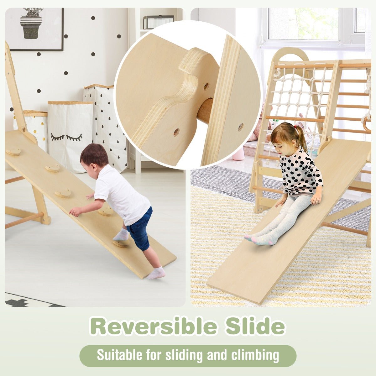 Toddler's Wooden Climbing Set: Gymnastics Rings and Active Fun