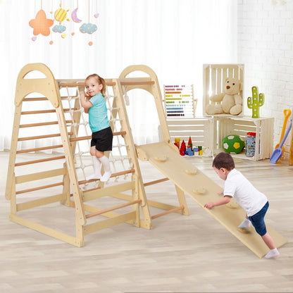 Toddler Wooden Climbing Playset: Develop Skills with Gymnastics Rings