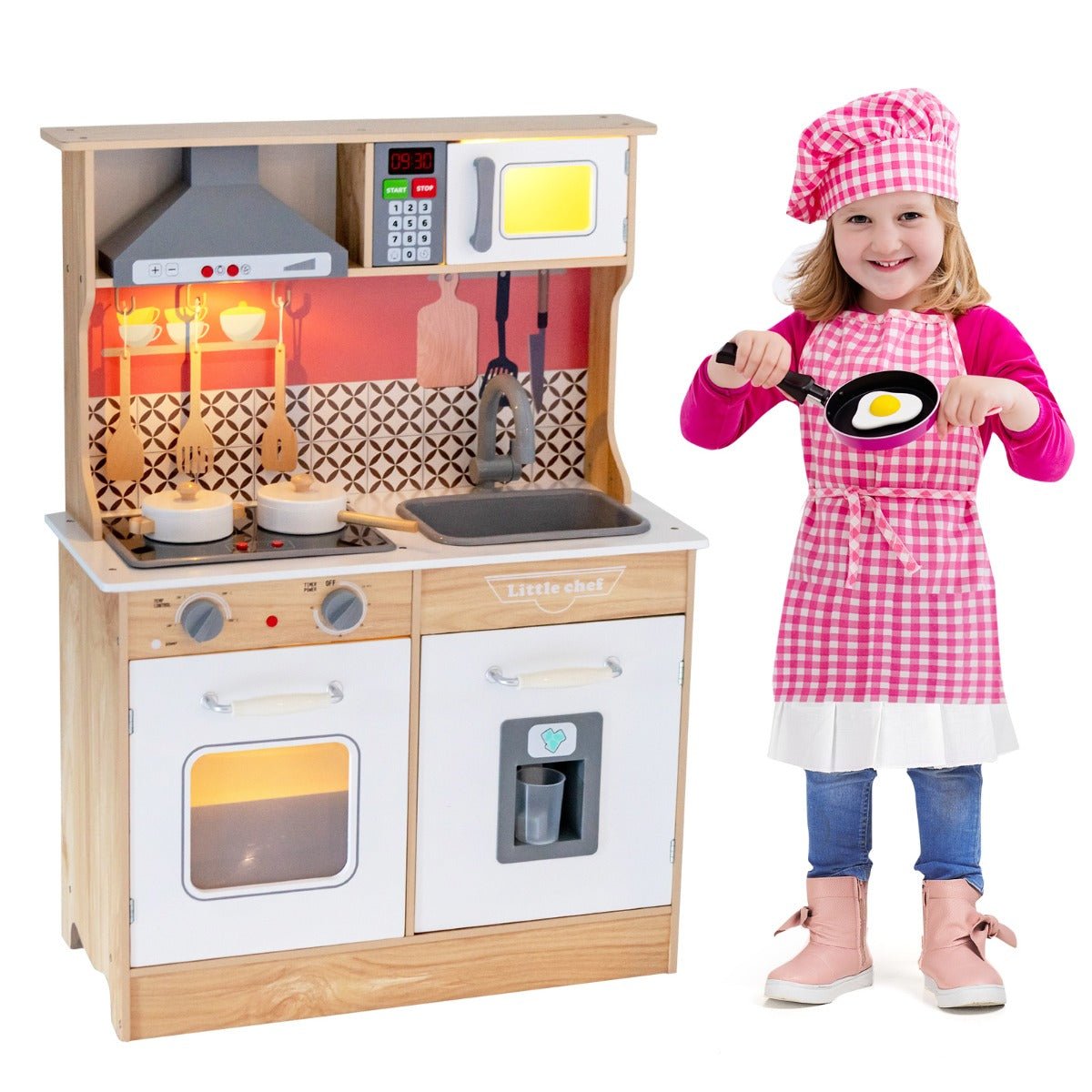 Explore Culinary Delights with Wooden Kids Kitchen Set