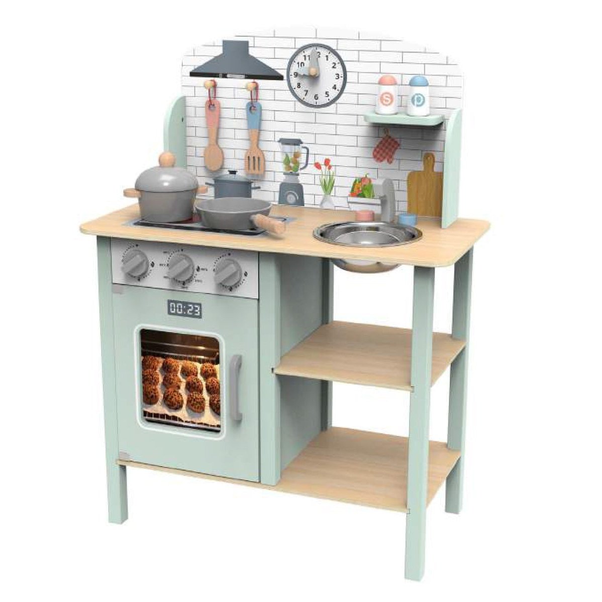 Tooky Toy Wooden Kitchen for Little Chefs