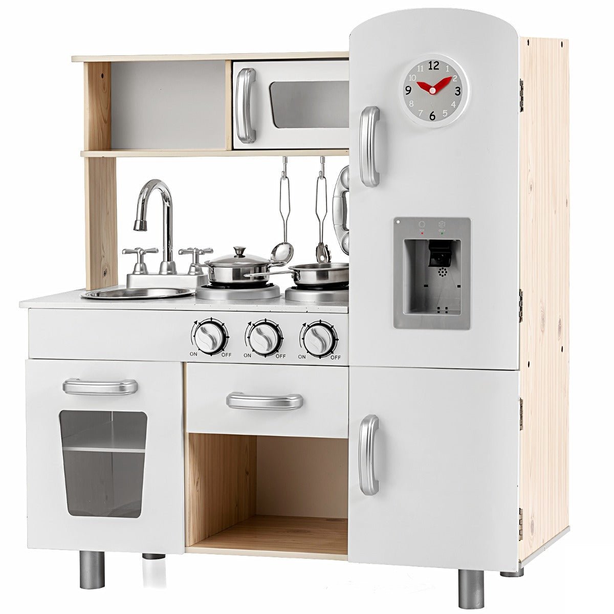 Culinary Adventures: Wooden Pretend Cooking Playset with Water Dispenser