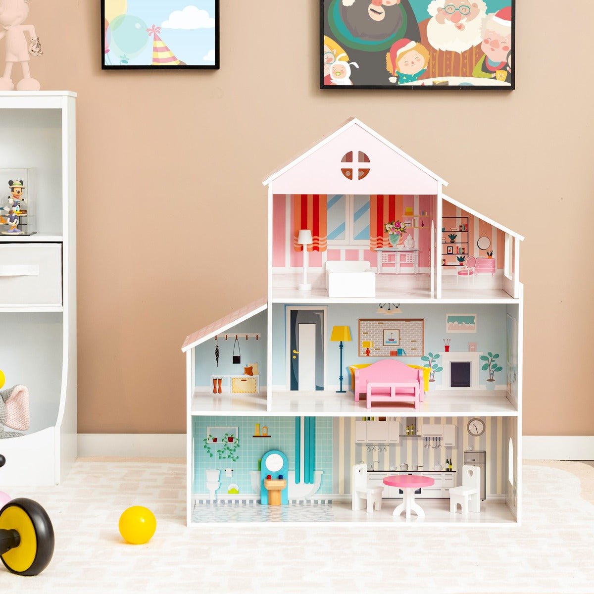 Furnished Wooden Doll House: A Dreamy Space for Imaginative Adventures