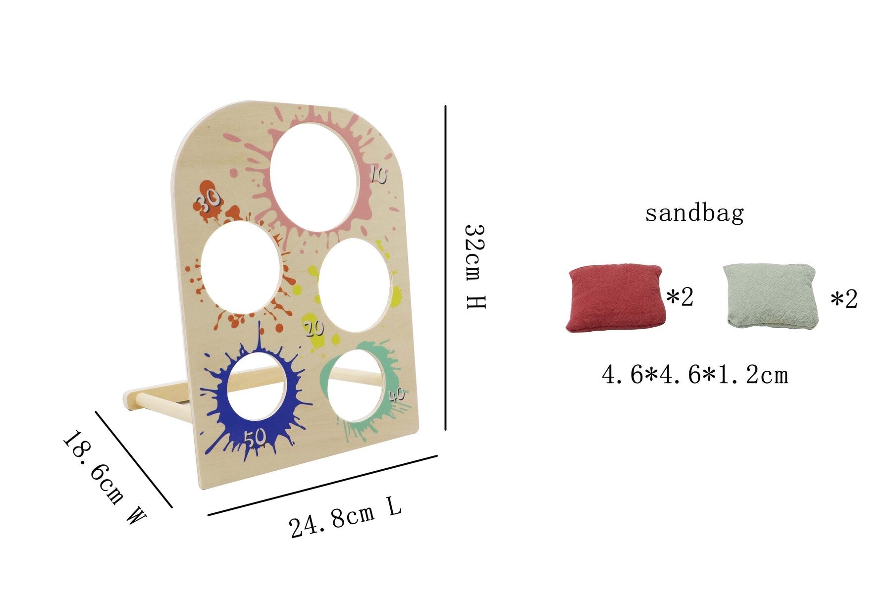 Wooden Sandbag Toss Outdoor Game | Fun backyard game for kids, perfect for outdoor playtime.