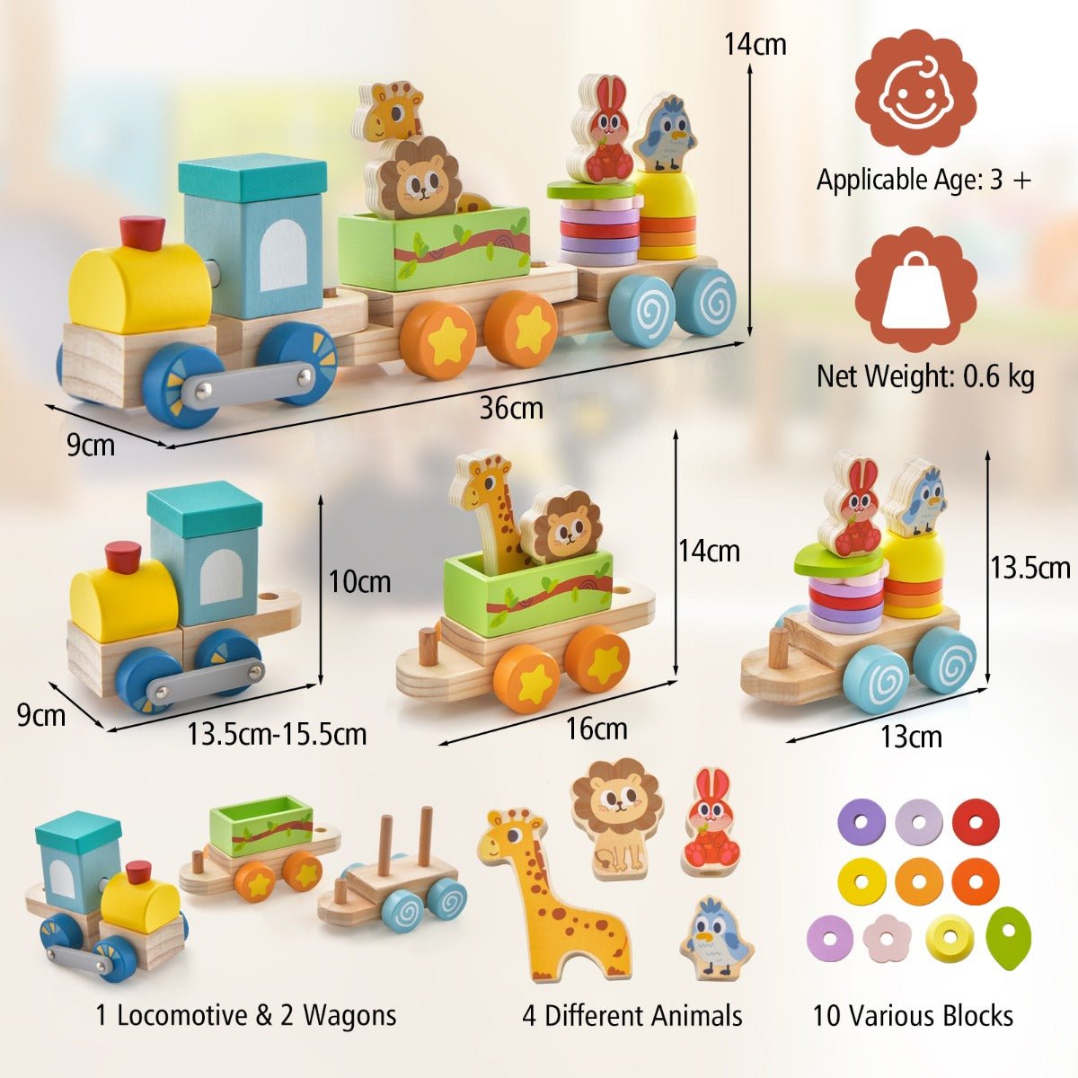 Stack, Play & Learn Train Set