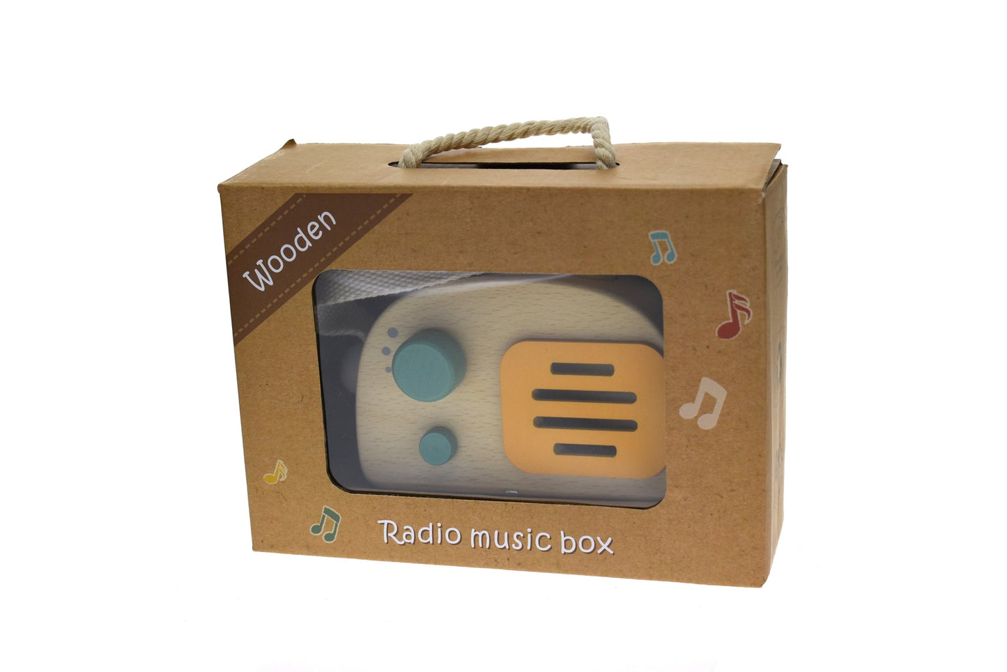 Kaper Kidz Wooden Vintage Style Green Transistor Music Box Radio - Ideal for Kids