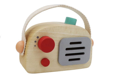 Wooden toy music box with vintage design, educational for toddlers, perfect for imaginative play.