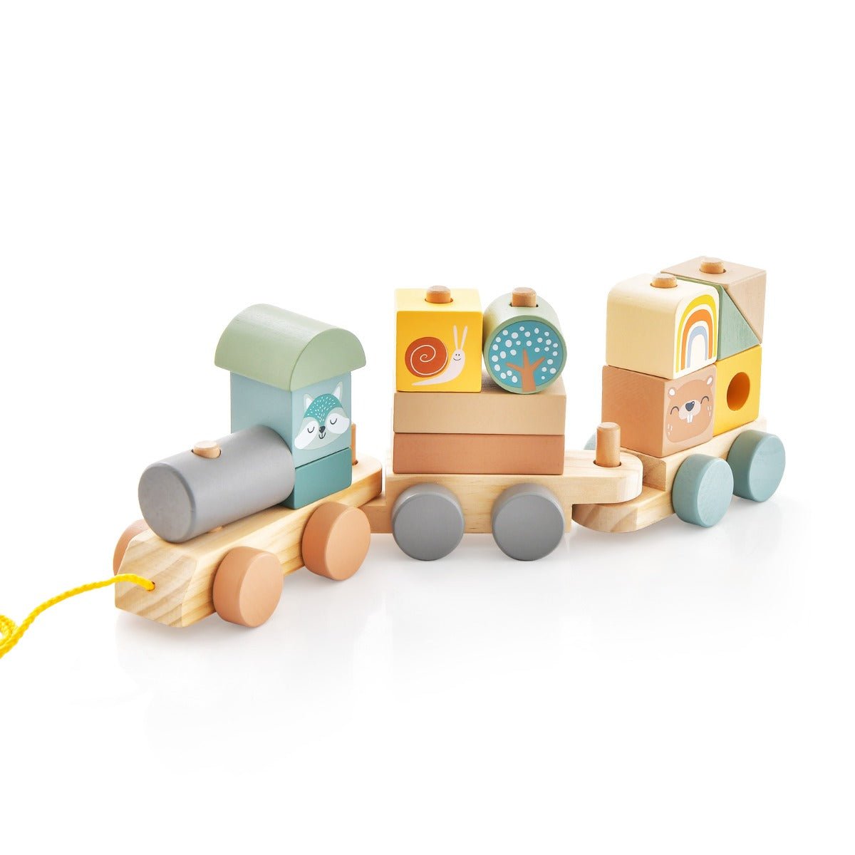 Wooden Train Block Set for Kids