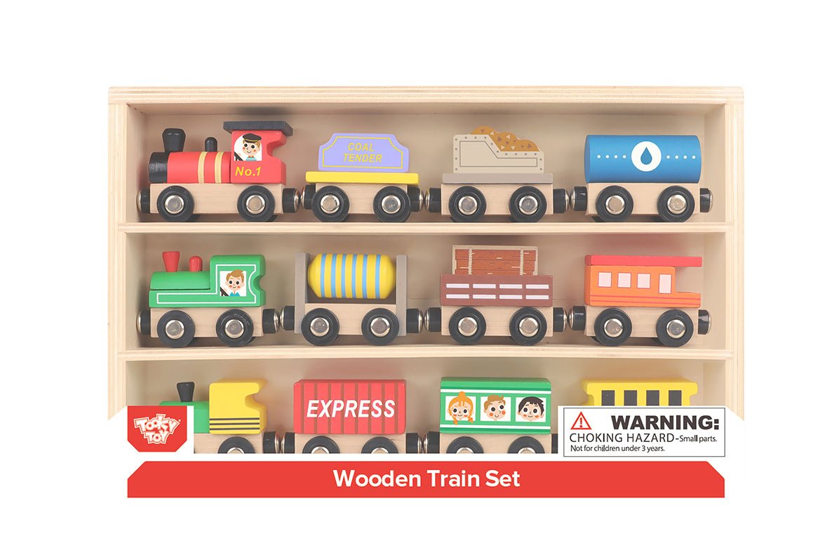 Wooden Train & Carriage Set