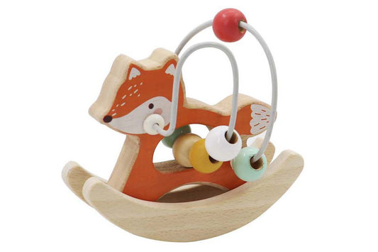 Woodland Fox Rocking Bead Maze - Interactive toy for toddlers, promotes fine motor skills at home.