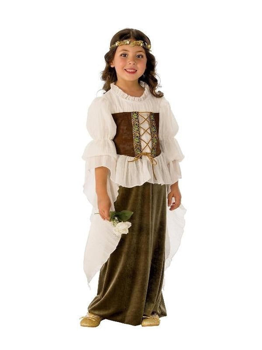 Woodland fairy dress costume with floral headband for imaginative play and dress-up fun.