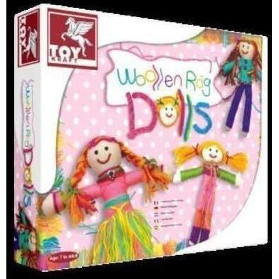 Colorful woollen rag doll craft kit for creative kids DIY projects at home