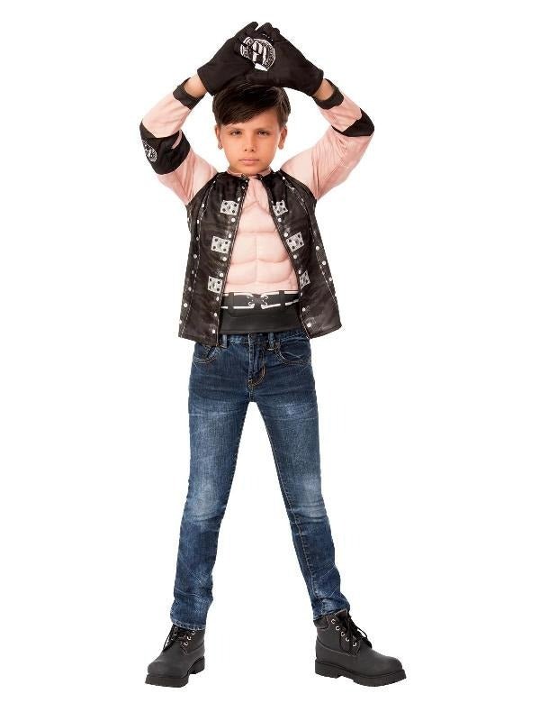 WWE AJ Styles kids costume top and gloves set, perfect for dress-up playtime.