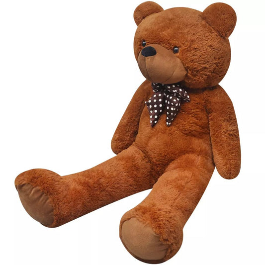 Brown plush teddy bear 85cm, perfect for cuddling, ideal for childrens play and decor.