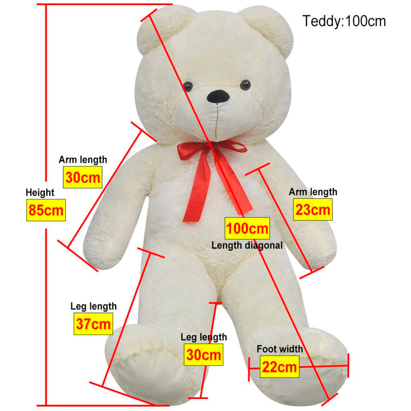 XXL Soft Plush Teddy Bear Toy White 85 cm
