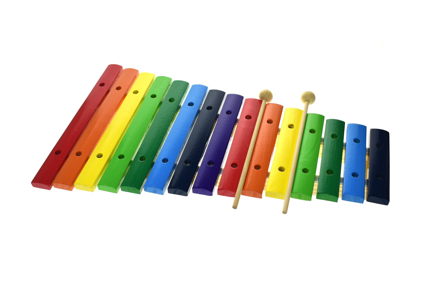 Large xylophone in vibrant rainbow colors for kids musical play and learning at home.